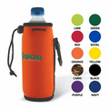 Bottle Coolie with Drawstring & Clip - Beverage Insulator